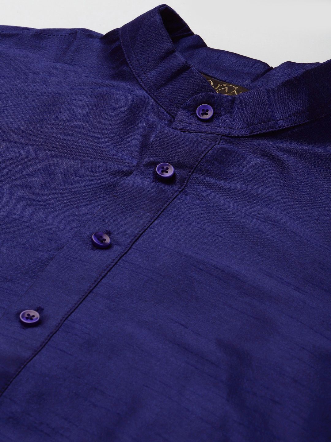 SOJANYA Kurta Biru Lelaki dengan Piyama & Jaket Nehru