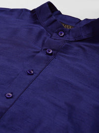 SOJANYA Kurta Biru Lelaki dengan Piyama & Jaket Nehru