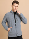 HIGHLANDER High Neck Regular Fit Front Open Sweatshirt
