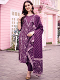 KALINI Floral PrintedKurta With Trousers & Dupatta