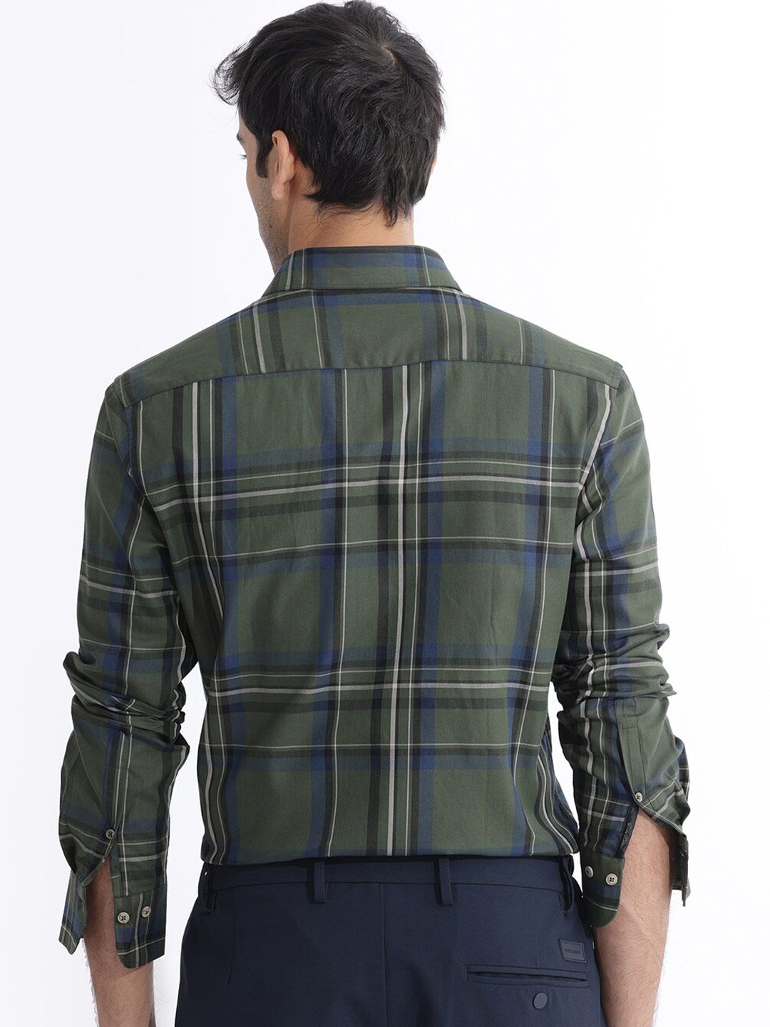 RARE RABBIT Men Cosen Slim Fit Checked Cotton Shirt