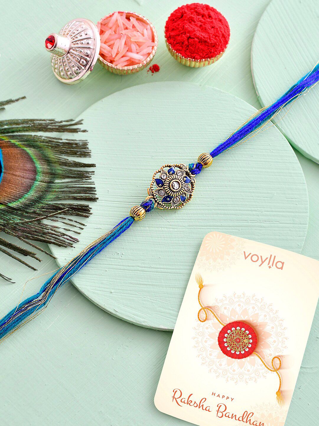 Voylla Men Enamelled Thread Rakhi