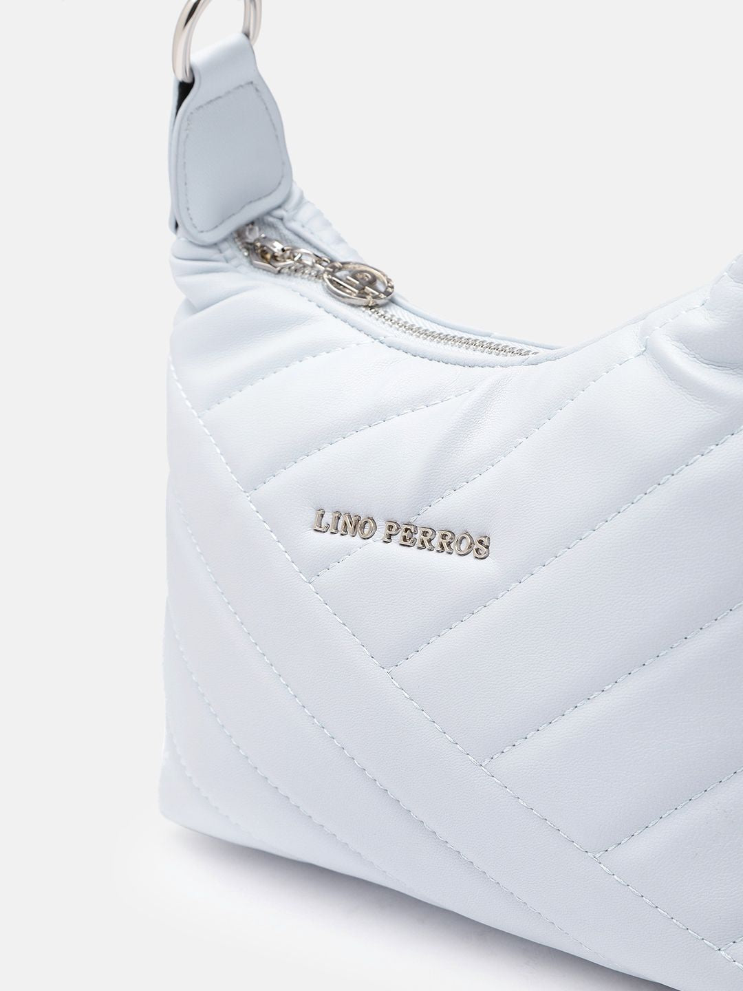 Lino Perros Structured Shoulder Bag with Quilted Detail