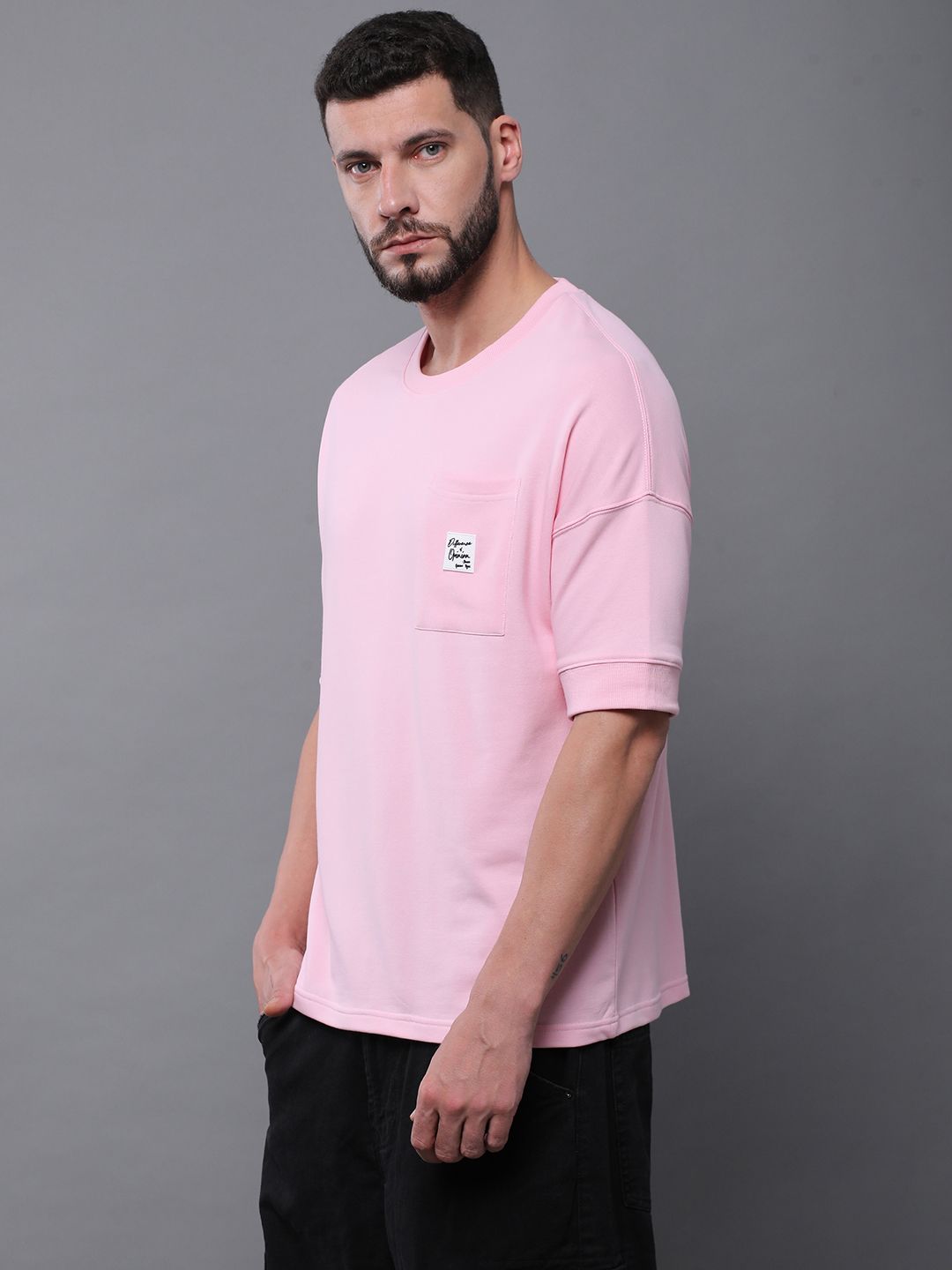 Difference of Opinion Men Oversized Drop Shoulder Ultra Soft Drapey Cotton T-Shirt