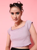STREET 9 Elegant Lavender Solid Top