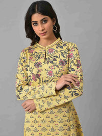 W Women Floral Woven Design Acrylic Kurta