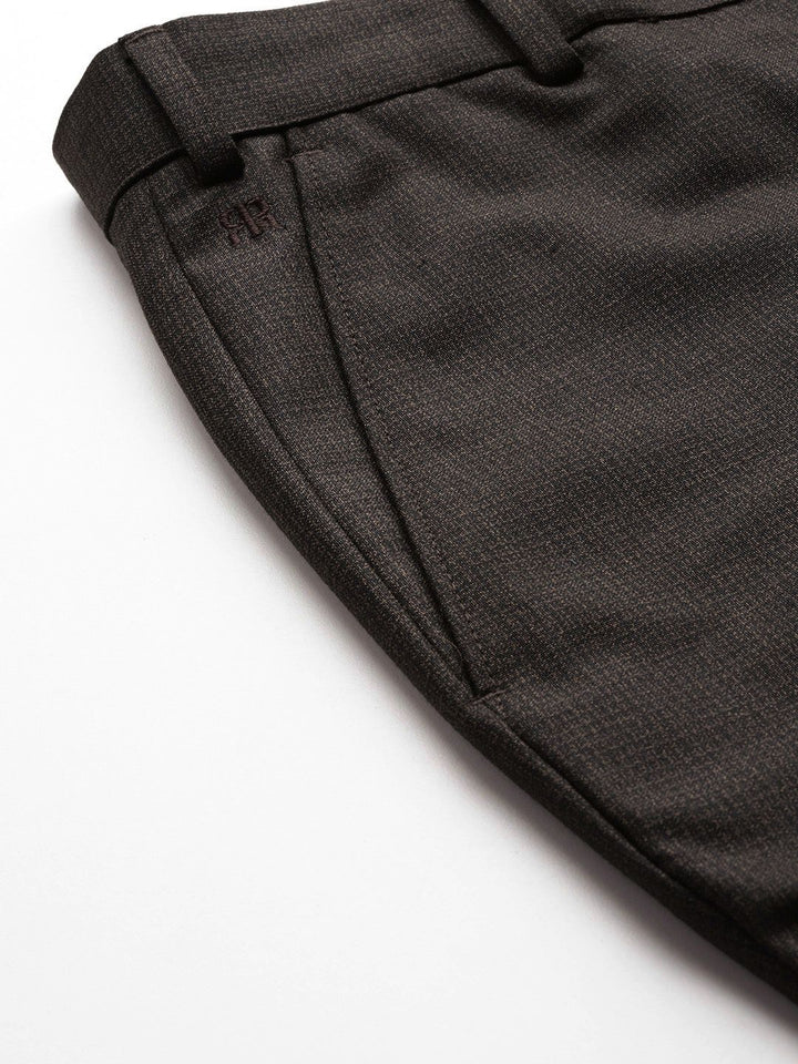 Raymond Men Textured Slim Fit Formal Trousers