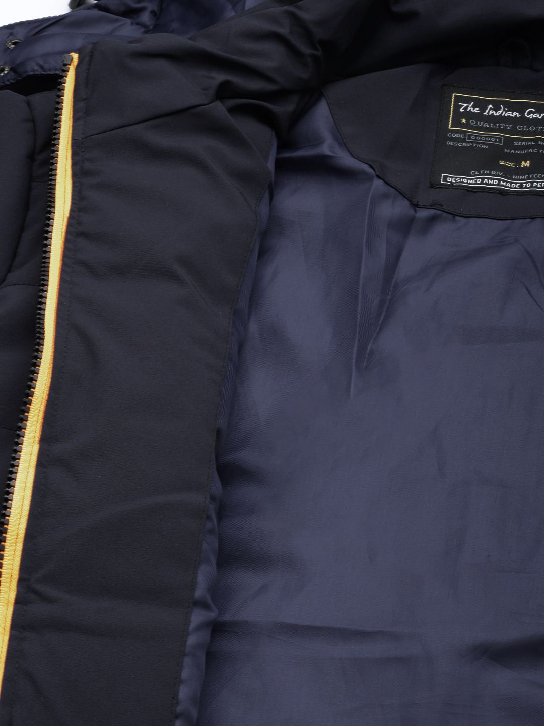 The Indian Garage Co Men Zip-Front Bomber Jacket with Detachable Hood
