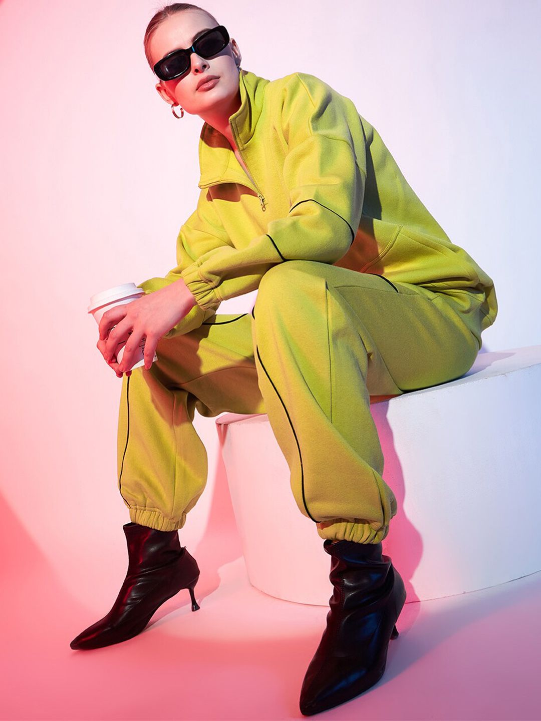 STREET 9 Women Yellow Loose Fit Joggers