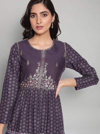 W Ethnic Motifs Maxi Cotton Dress