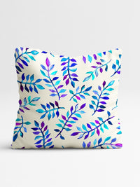 STITCHNEST Set Of 5 Blue & Off White Floral Square Cushion Covers