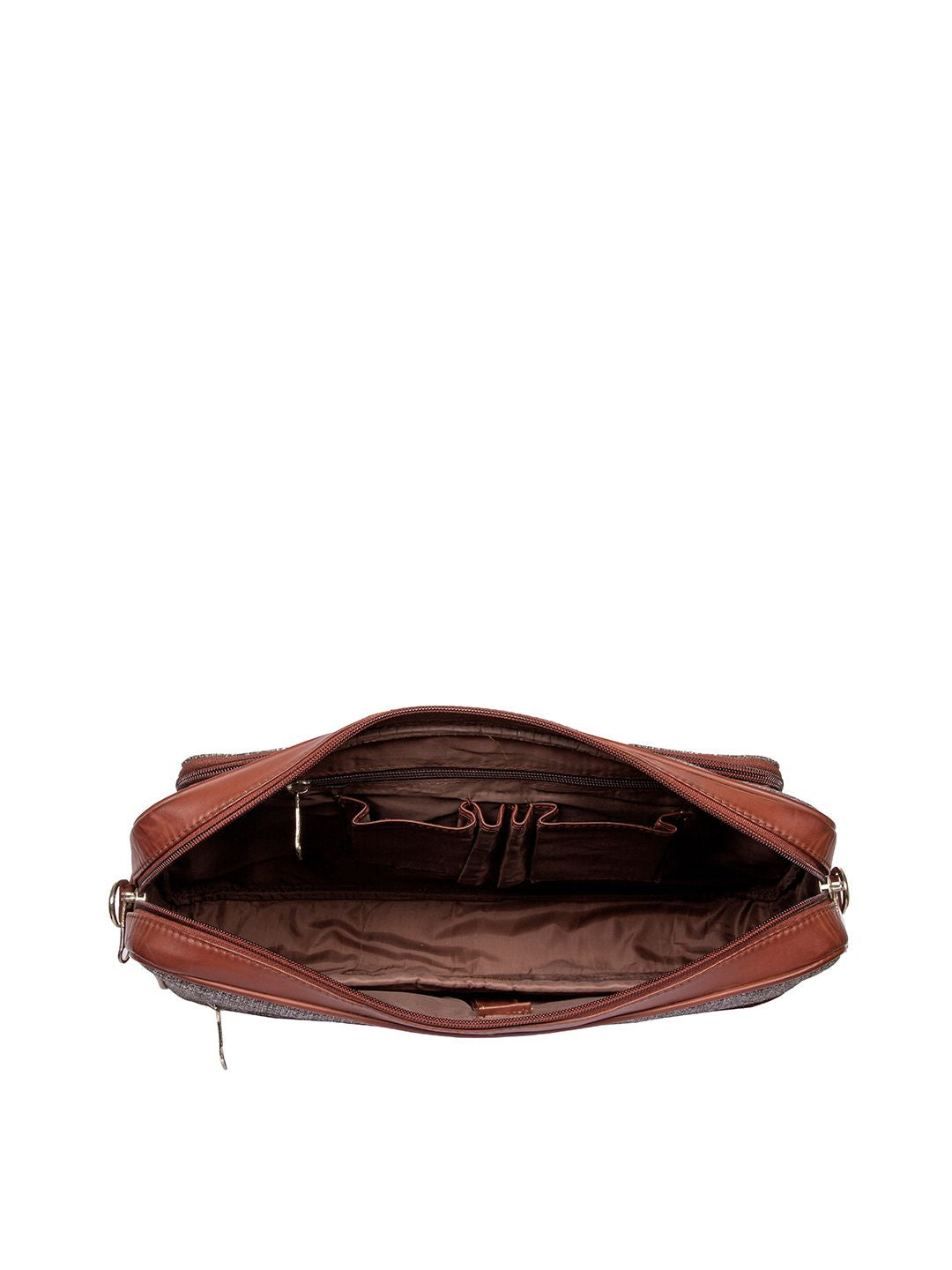 ZOUK Adult Brown & Blue Mandala Printed Jute Laptop Bag