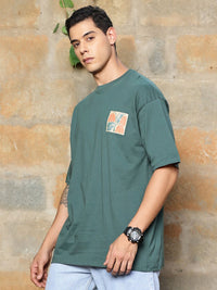Thomas Scott Graphic Printed Drop-Shoulder Sleeves Oversized Pure Cotton T-shirt