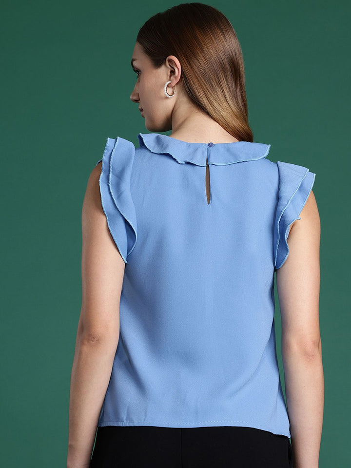 DressBerry Flutter Sleeves Ruffles Top