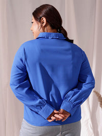 CURVY STREET Peter Pan Collar Comfort Regular Fit Casual Shirt