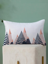 STITCHNEST Blue & White Set of 2 Abstract Rectangle Cushion Covers