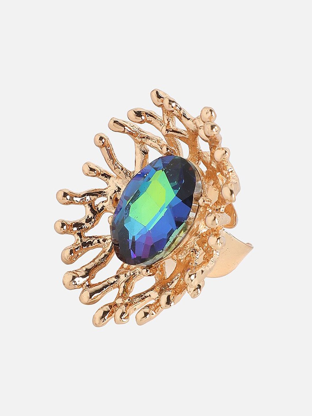 Cincin Jari Pernyataan Sohi Gold-Plated Cincin Jari