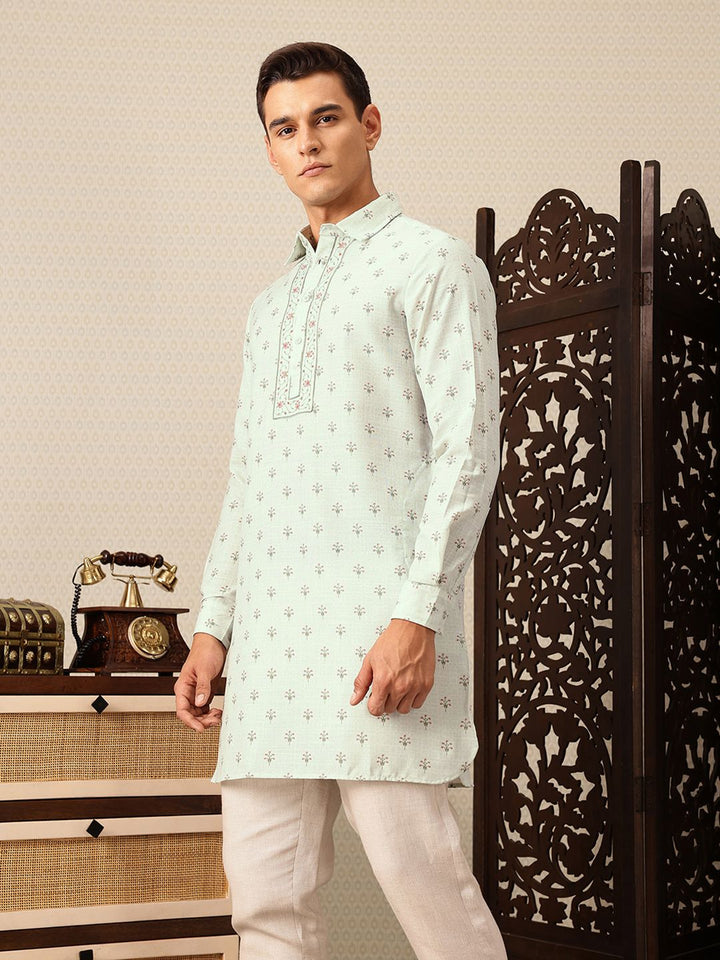 House of Pataudi Floral Printed Rozana Kurta