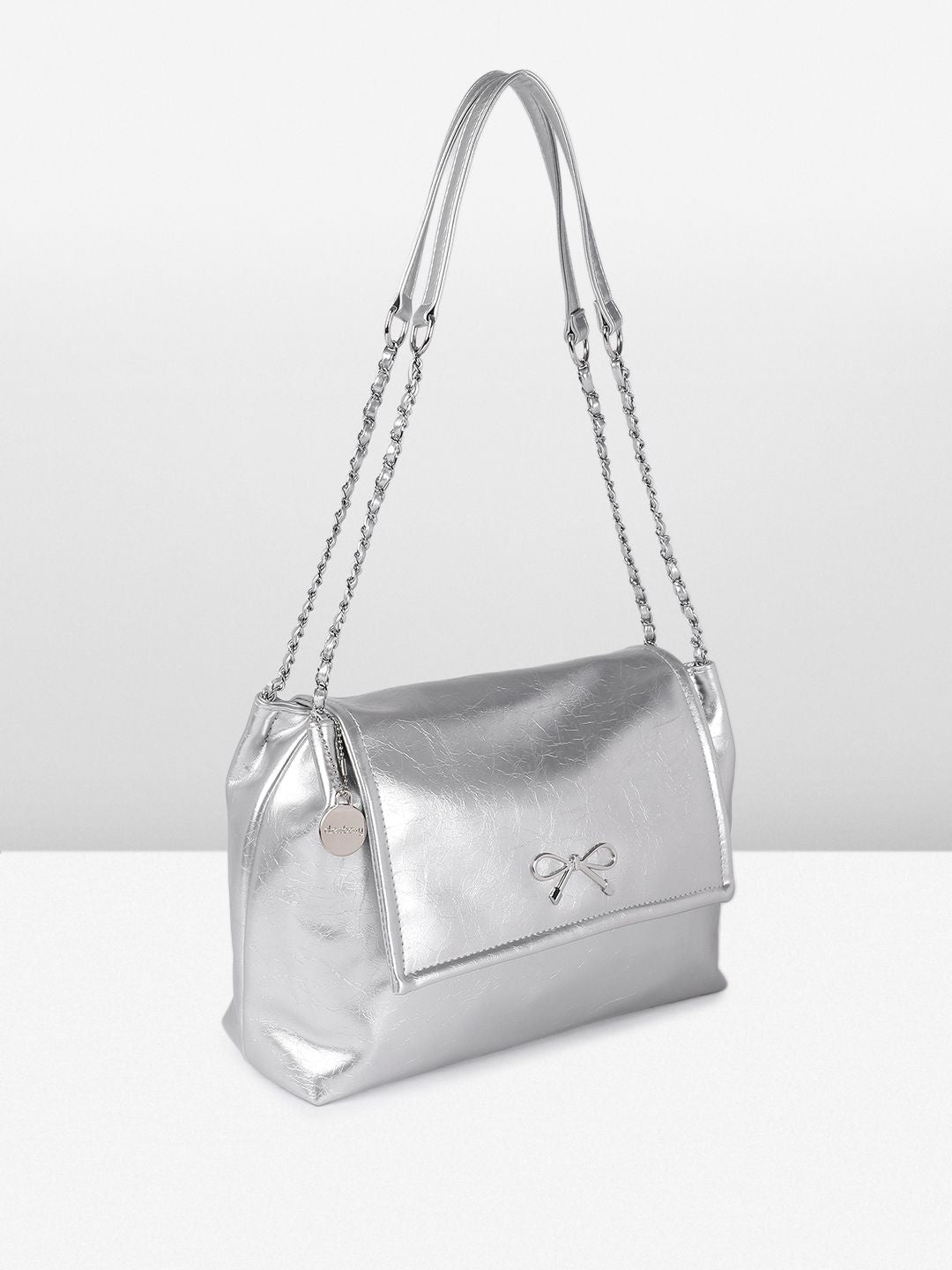 DressBerry Textured Structured Shoulder Bag