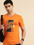 Being Human Pure Cotton Brand Logo Printed Slim Fit T-shirt