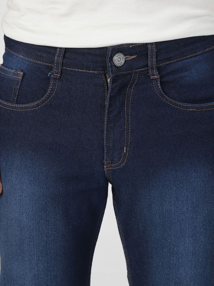 Urbano Fashion Men Bootcut Heavy Fade Clean Look Stretchable Jeans