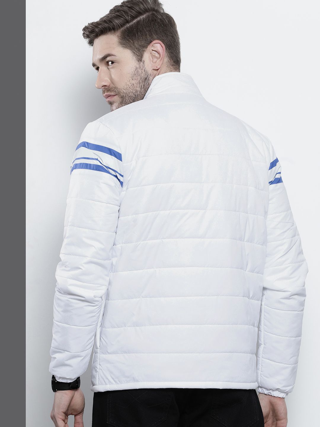 The Indian Garage Co Men Zip-Front Slim Fit Bomber Jacket