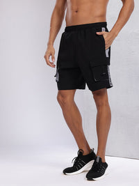 HRX by Hrithik Roshan Men Typography Printed Mid-Rise Cargo-Style Training Shorts