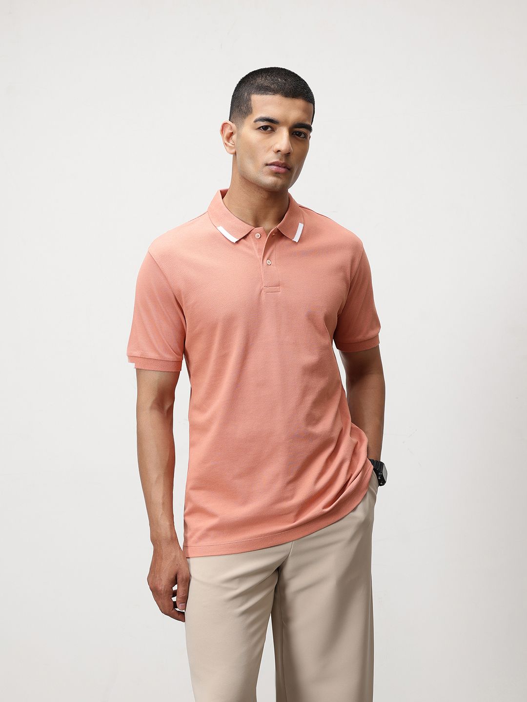 ether Contrast Collar Classic Fit Organic Cotton T-shirt