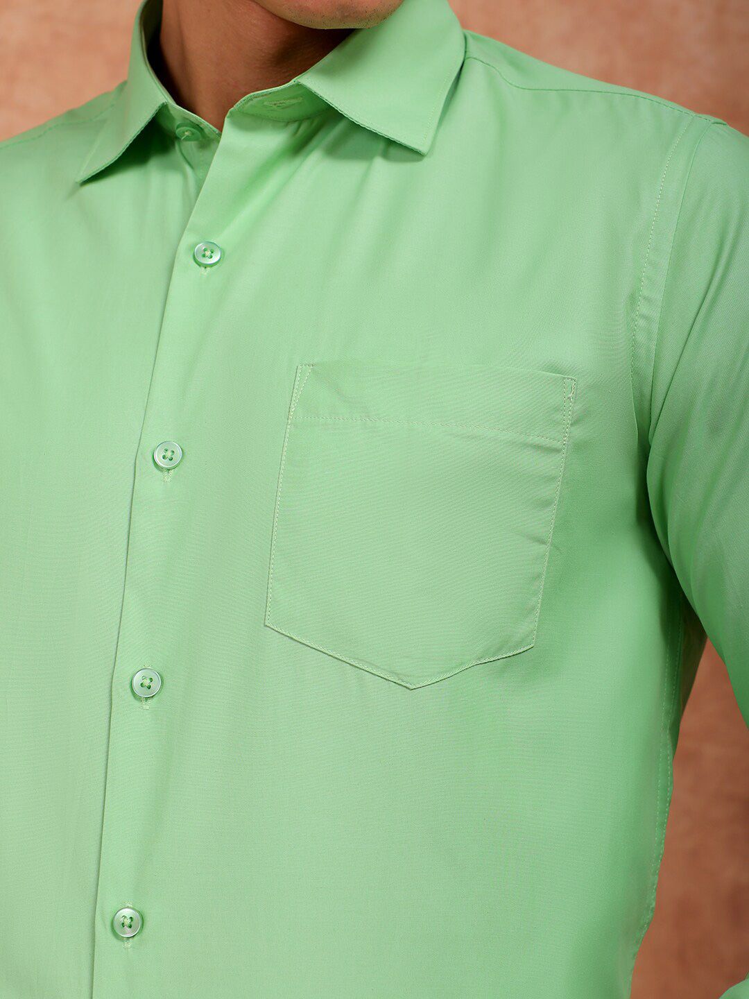 The Indian Garage Co. X Luxe Slim Fit Spread Collar Opaque Cotton Formal Shirt