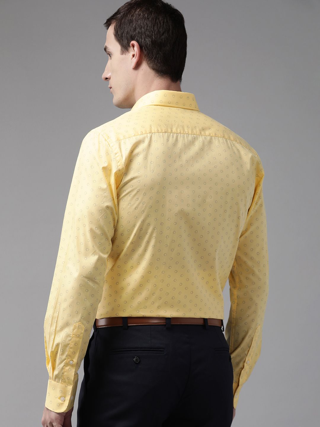 Park Avenue Slim Fit Printed Pure Cotton Formal Shirt