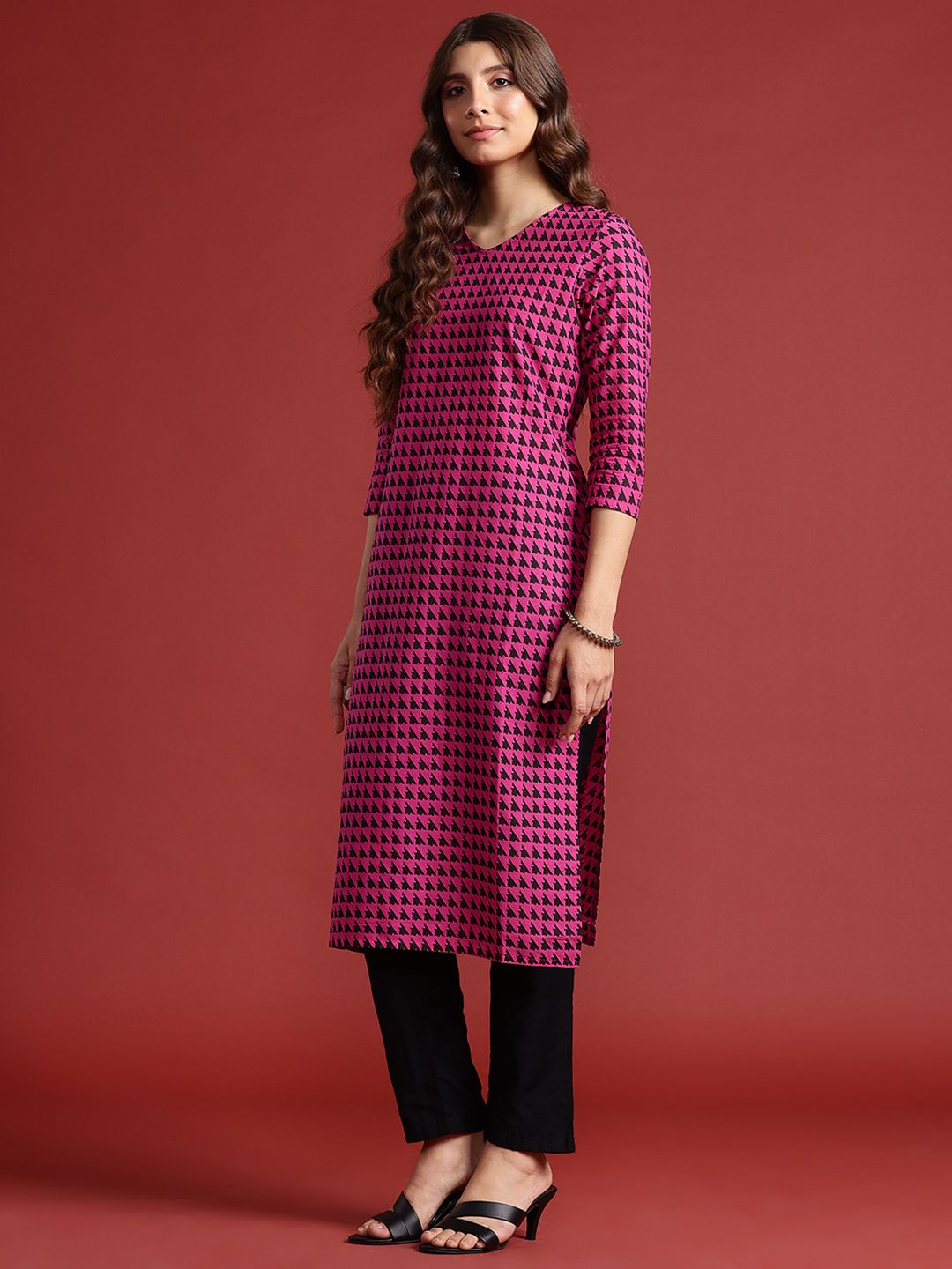 Anouk Women Geometric Printed Kurta