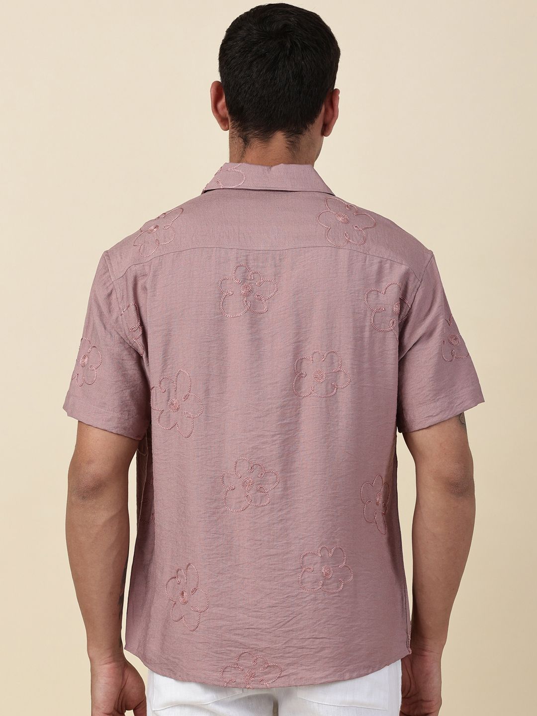 Thomas Scott Men Embroidered Regular Fit Casual Shirt