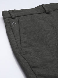 Raymond Men Checked Slim Fit Formal Trousers