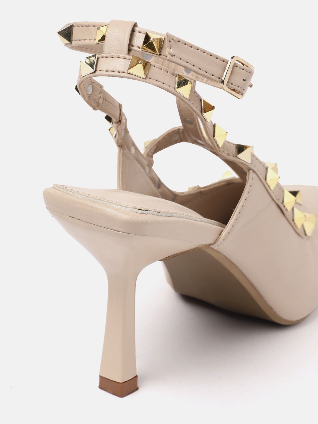 Lino Perros Party Metallic Studded Slim Heeled Pumps