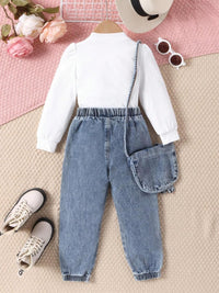 YK Girls Top & Joggers Clothing Set