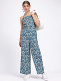 DressBerry Floral Story Halter Neck Basic Jumpsuit