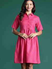 DressBerry Solid A-Line Dress