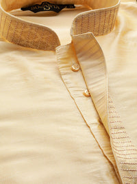 SOJANYA Men Beige Solid Straight Kurta