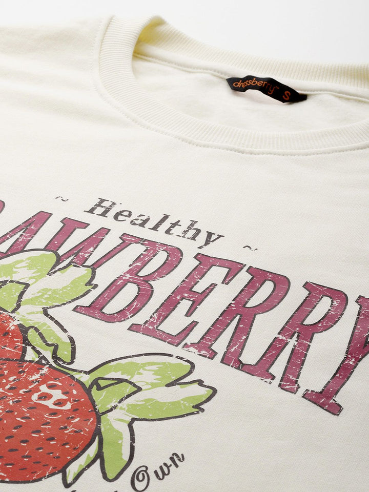 DressBerry Women Printed Longline Sweatshirt