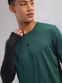 HRX by Hrithik Roshan Colourblocked Sleeves Rapid-Dry Running T-shirt