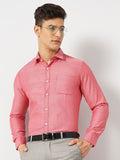 The Indian Garage Co. X Luxe Slim Fit Textured Self Design Cotton Formal Shirt