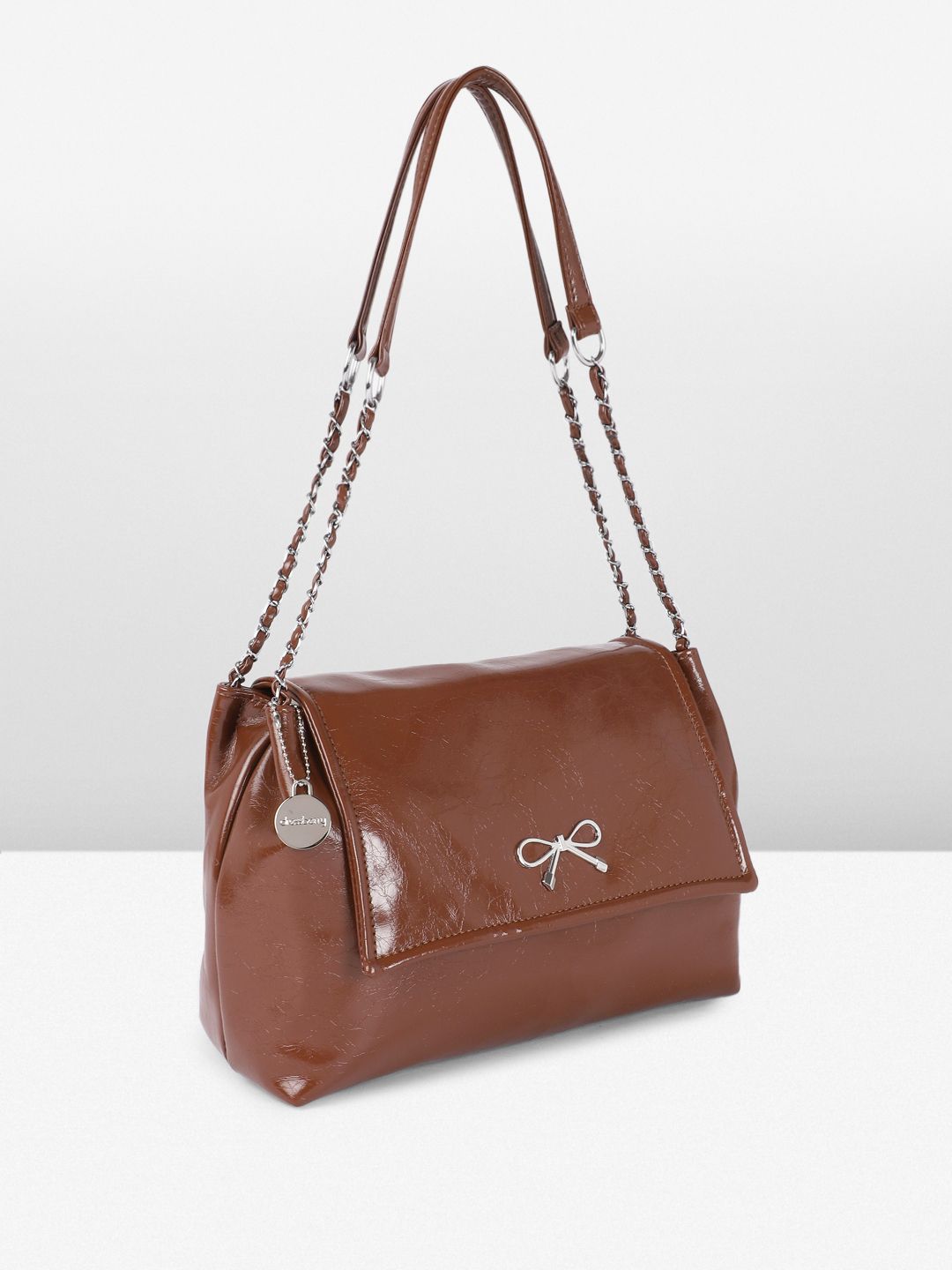 DressBerry Structured Shoulder Bag with Bow Detail