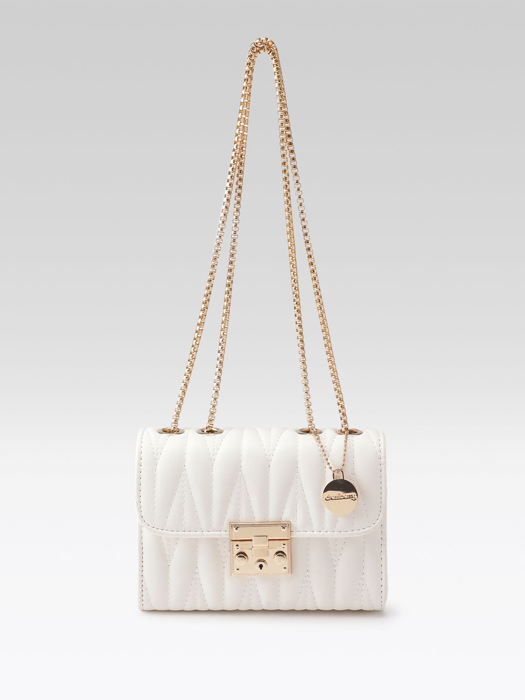 DressBerry Quilted Structured Shoulder Bag