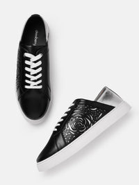 DressBerry Women Floral Laser Cut Sneakers