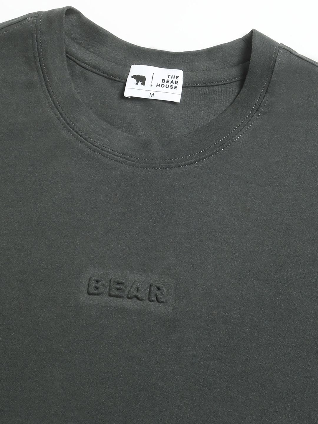 THE BEAR HOUSE Men's Crew Neck Full sleeve Solid T-shirt