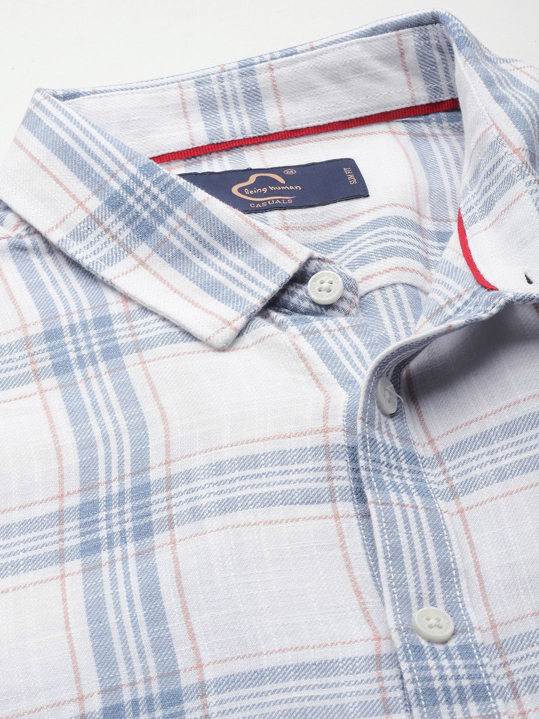 Being Human Classic Slim Fit Tartan Checked Casual Shirt