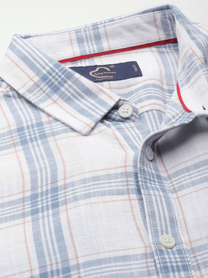 Being Human Classic Slim Fit Tartan Checked Casual Shirt