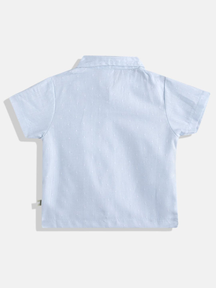 Moms Love Infant Boys Pure Cotton Dobby Shirt