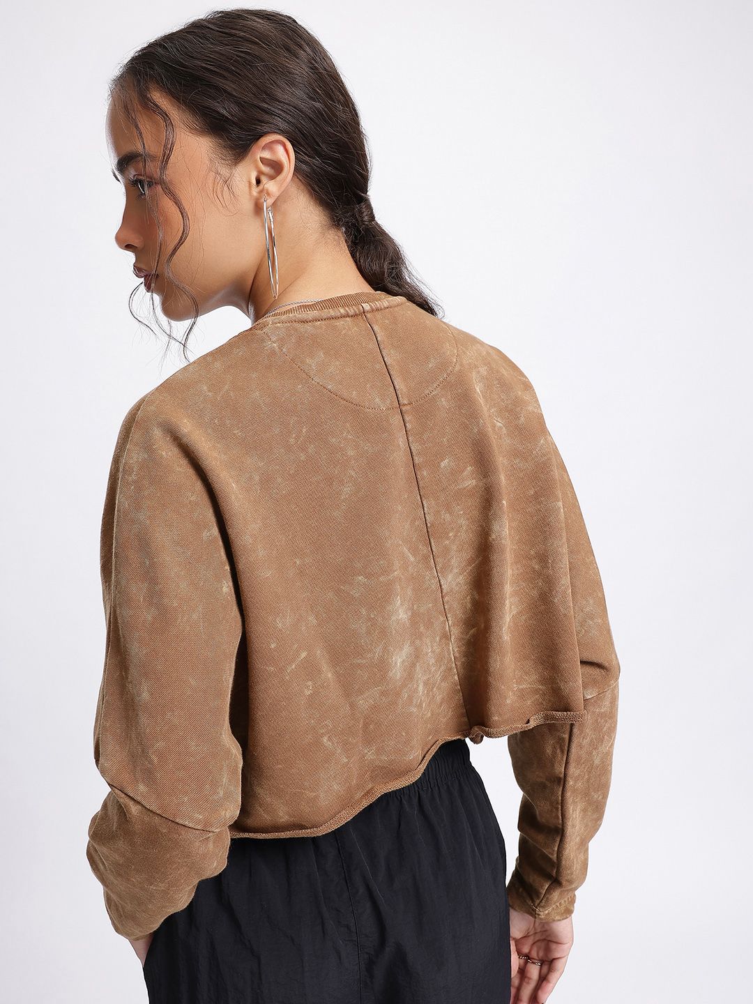 DressBerry Dyed Cropped Boxy Sweatshirt