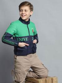 Monte Carlo Boys Mock Collar Colourblocked Casual Lightweight Padded Jacket